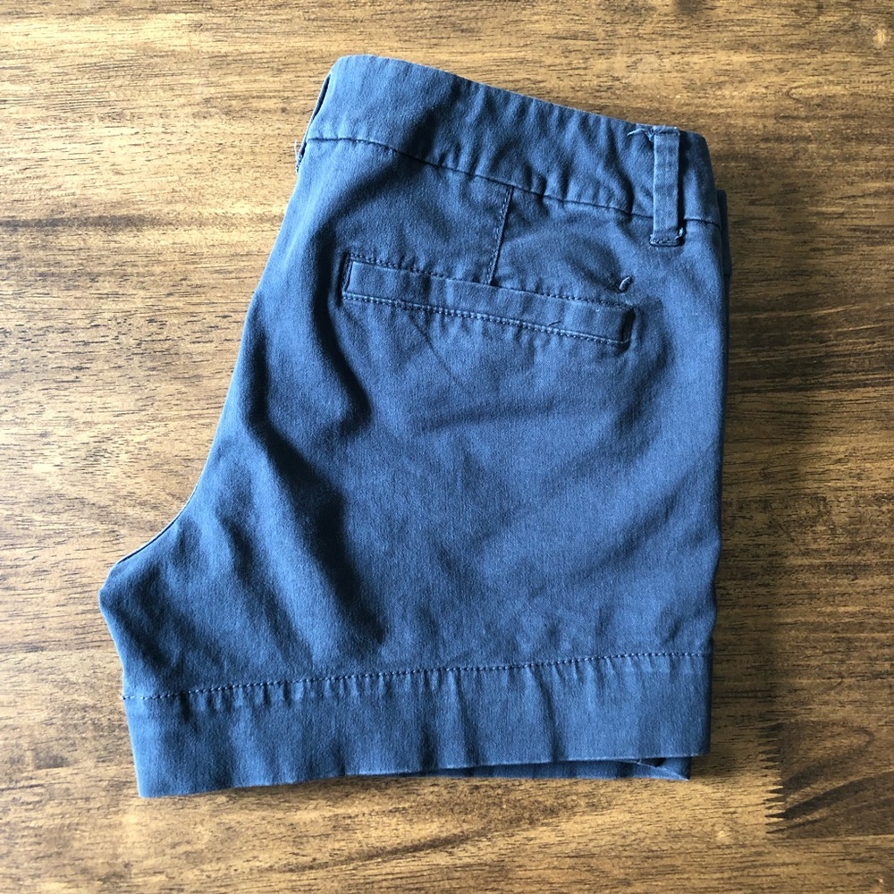 American Eagle Navy Blue Stretch Twill Shorts Sz 8